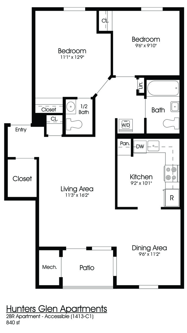 Floorplan - The Apartments at Hunters Glen