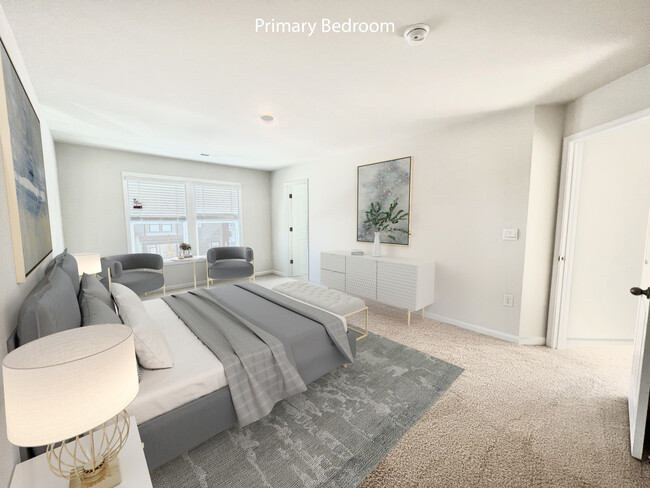 Virtually staged Primary bedroom - 47 Cedar Hill Rd