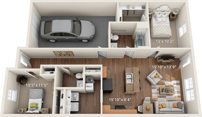 Floorplan - Riverside Senior Lofts