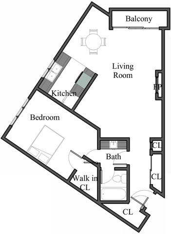 X08 - 1 Bedroom 1 Bathroom - The Hilgard