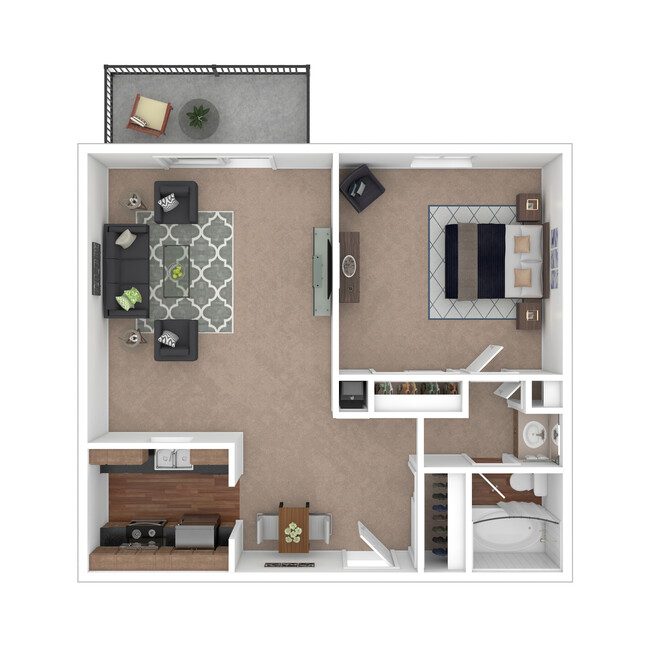 1 Bedroom, 1 Bath, 775 sq. ft. - Charlotte Woods