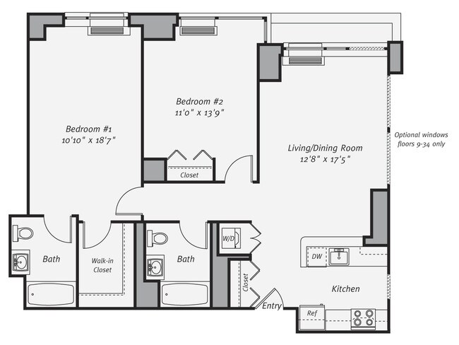 Floorplan - Avalon Riverview South Tower