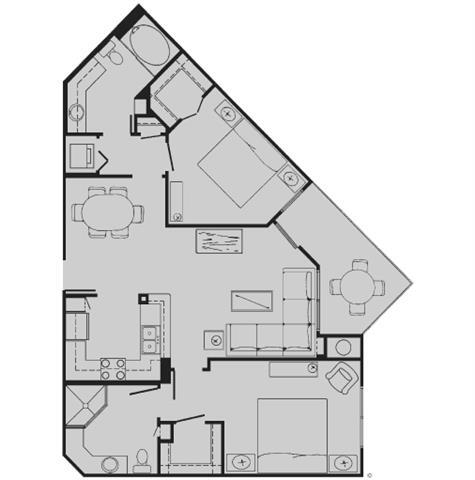 Floorplan - Tuscany Court Apartments