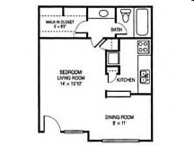 1BR/1BA - Hillcrest Apartments