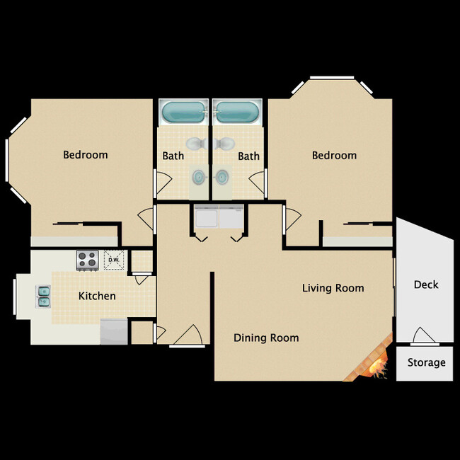 F Floor Plan - College Pointe Apartments