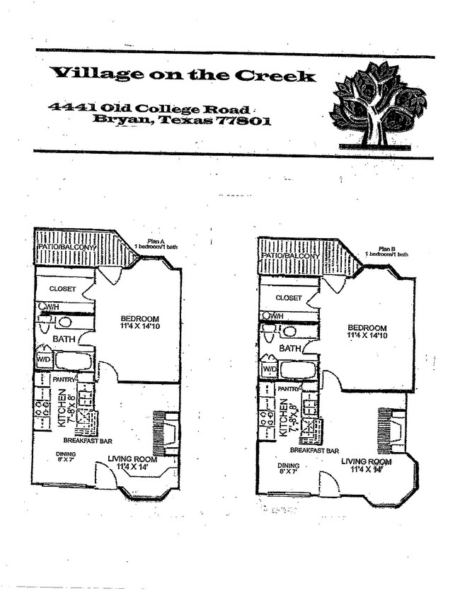 Floorplan - Village on the Creek Condominiums