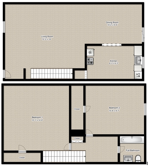 2BR/1BA - Poplar West Apartments