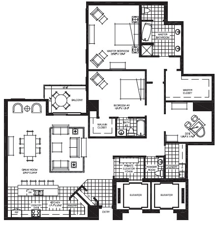 2BR/2.5BA - The Mark