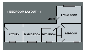 1 BEDROOM LAYOUT-1 - 206-214 N Austin Blvd