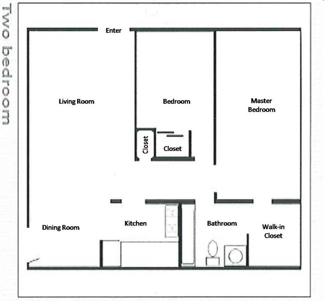 2BR/1BA - The Abbey