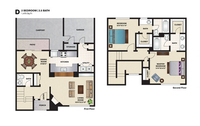 Floorplan - Amberly Village Townhomes