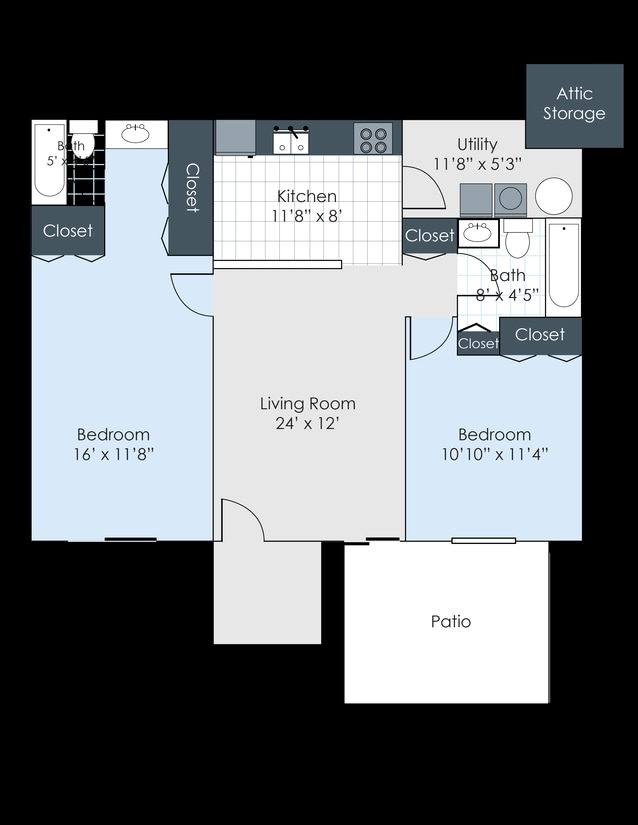 2 Bed, 2 Bath - Harvest Grove