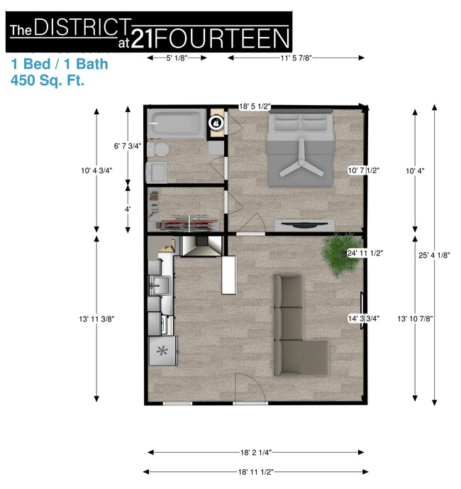 450 Sq Ft - District at 21 Fourteen