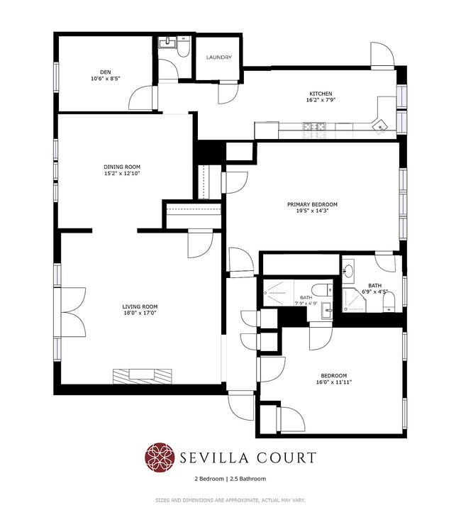 Sevilla Court - 2 Bedroom w Den 2.5 Bath - Sevilla Court