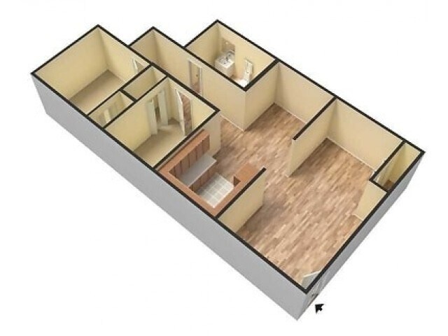 Embassy 2bd floor plan 3D - King's Apartments