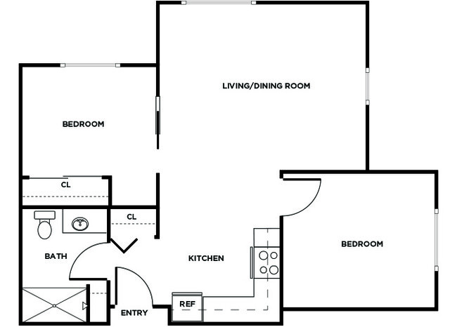 Floorplan - Ballinger Court Senior Affordable Apartments