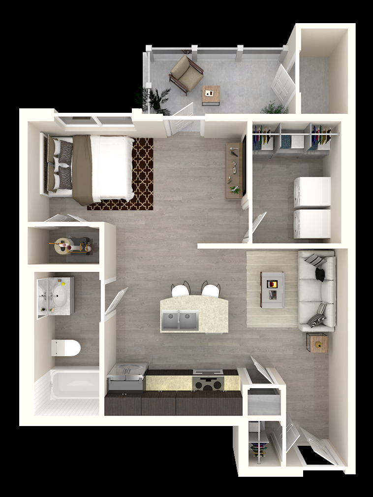 Studio The Bonito 578 sq.ft - Broad River Village