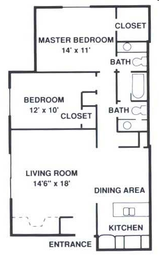 2BR/1.5BA - Tall Oaks Apartments