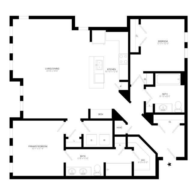 Floorplan - The Cunningham Apartments
