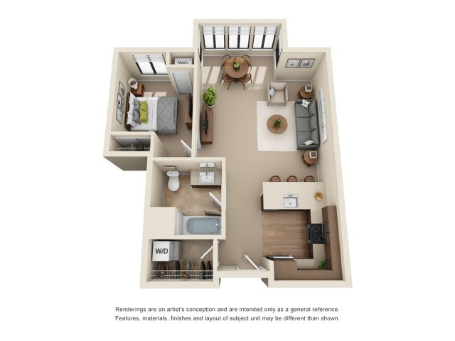 1 Bed 1 Bath - Park 19