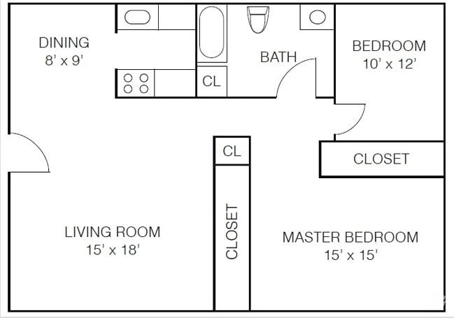 2BR/1BA - Fox Run Apartments