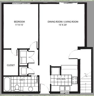 1BR/1BA - Villa Dylano