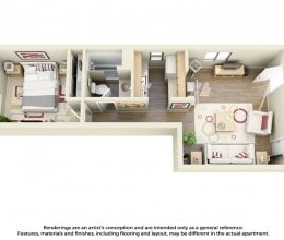 1BR/1BA - Pavilions at Pantano Apartments