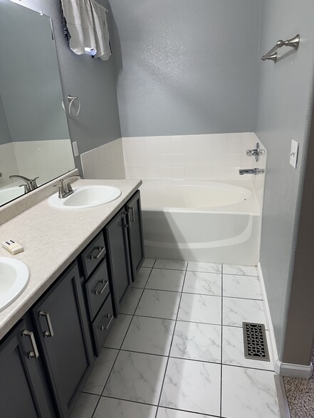 Master bathroom - Dual Vanity and Tub - 18079 E Orchard Pl