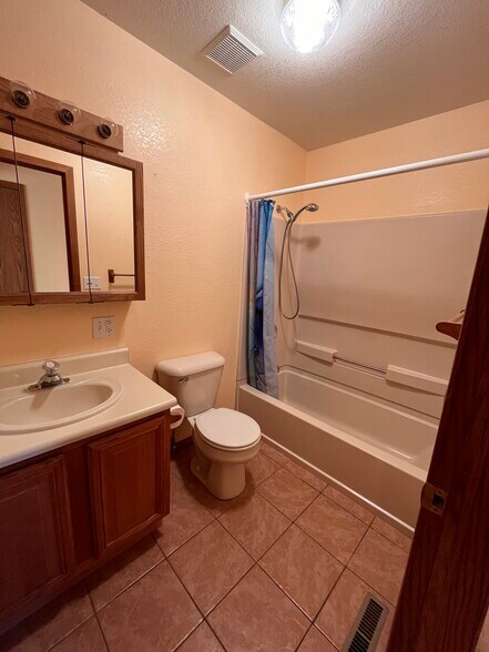 Secondary bathroom off living room, between bedrooms - 507 Chipeta Trl