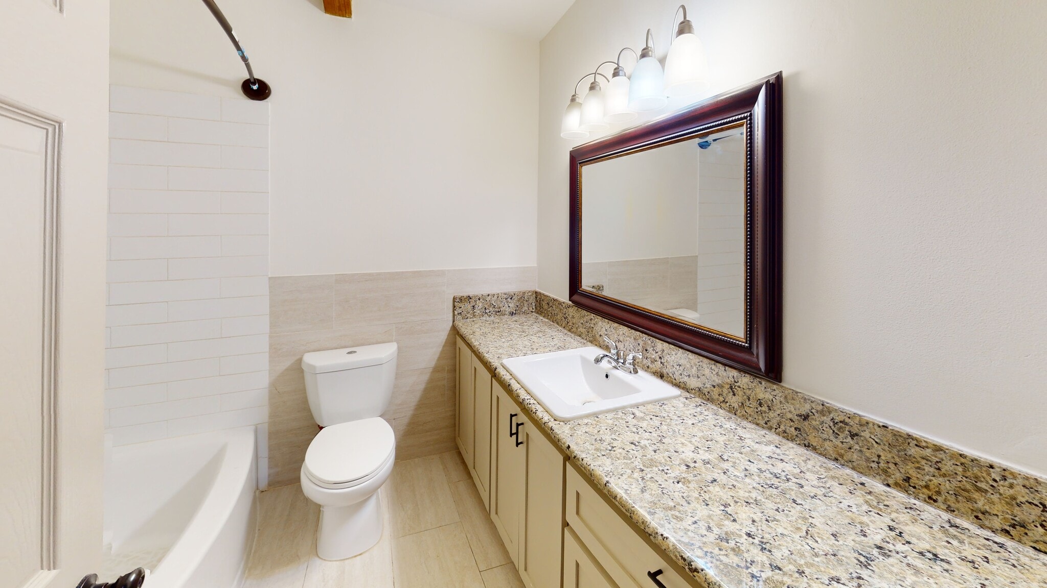 granite and subway tile - 1208 Houston St