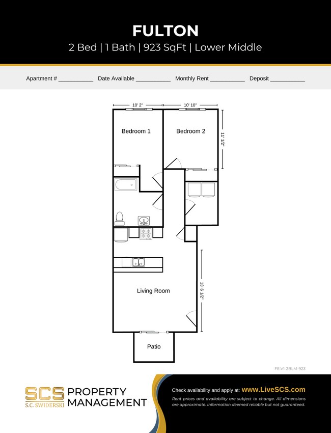 Floorplan - SCS Stanley Apartment Community
