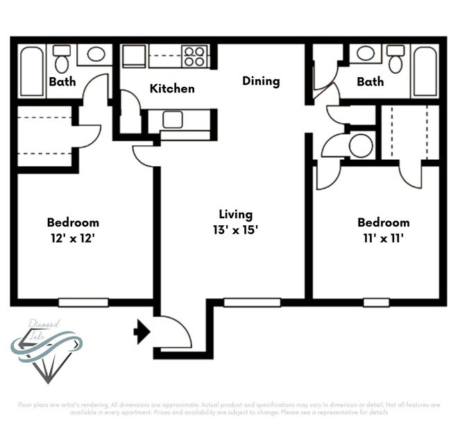 Floorplan - Diamond Lake Apartments