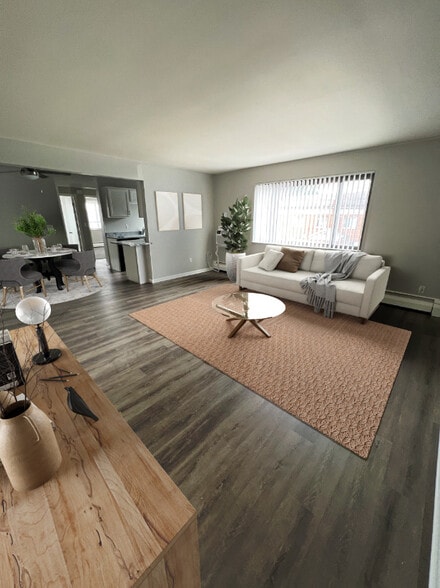 2BR,1BA 900 SF Living Room - Cedar Ridge