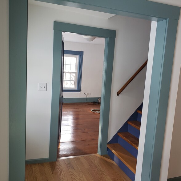 Staircase, view into Bedroom 2 - 1101 Heights Rd