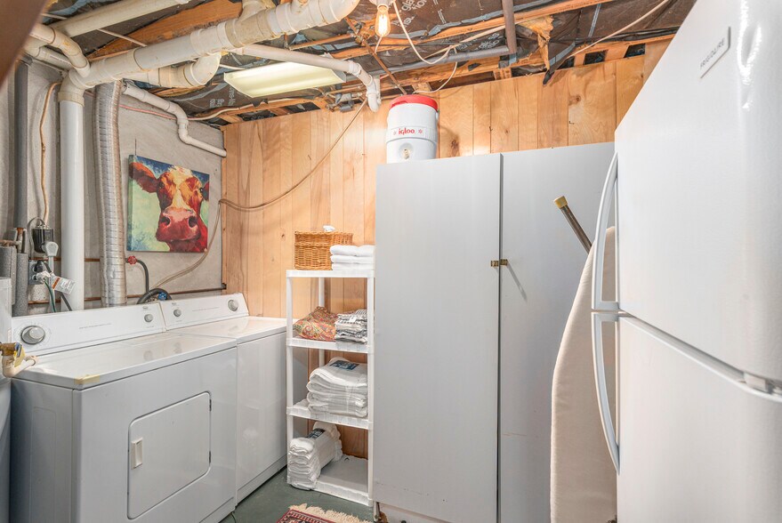 Laundry room with full size refrigerator - 159 Jb Ivey Ln