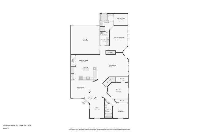 Layout of the house - 2251 Fawn Mist Dr