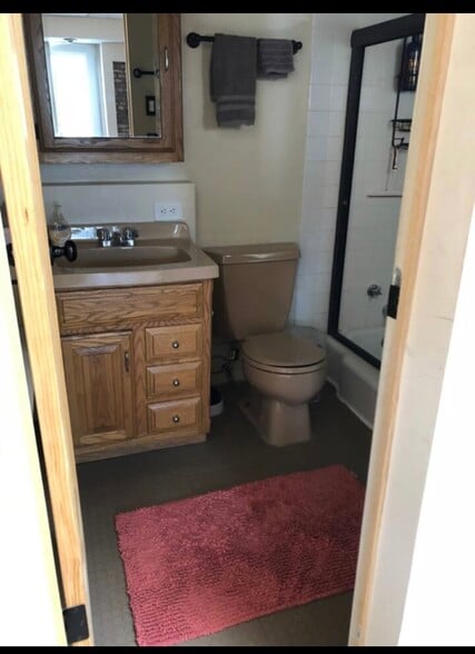 Full bath/glass shower doors - 3313 N Clark St