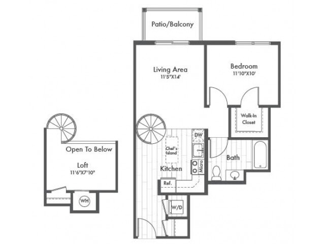 A1L One Bedroom and Loft - Modera 44