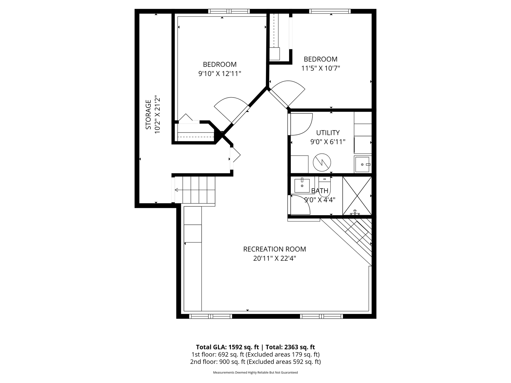 Floor Plan- Downstairs - 2680 Brittany Ln