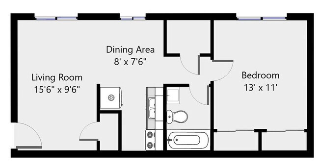 1 Bed 1 Bath - 530sqft - Clearwater Apartments