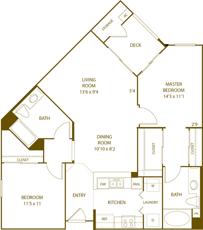 Floorplan - The Promenade Rio Vista Apartments