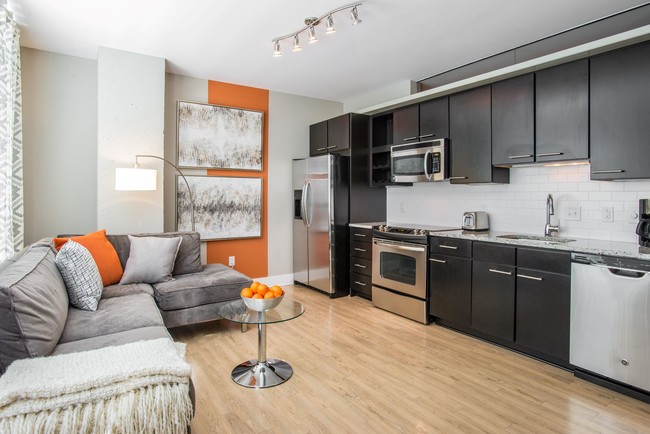 Apartment Kitchen and Living Area at The Leo - Lex and Leo at Waterfront Station