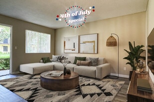1 BR, 1 BA - Living Room - Orange Terrace Apartments