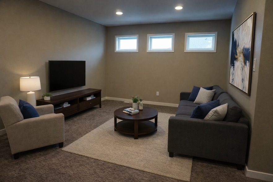 Large upstairs living space (virtually staged) - 3805 Stacy Dr