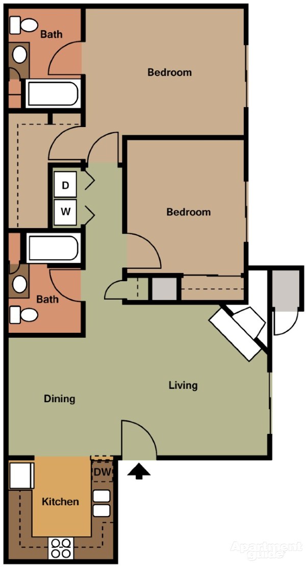 2bd 2bth - Wind Chase Apartments