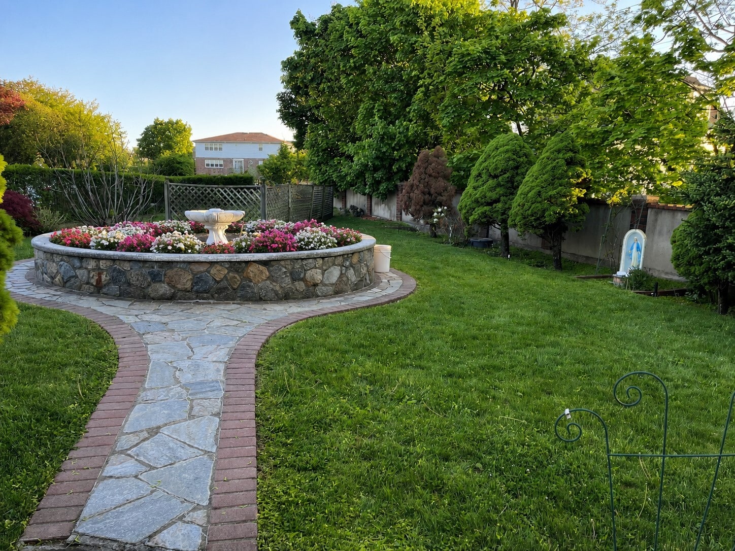outdoor garden space and view from kitchen slider - 239 Kingston Ave
