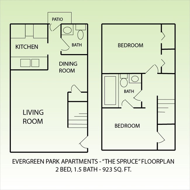 Floorplan - Evergreen Apartments