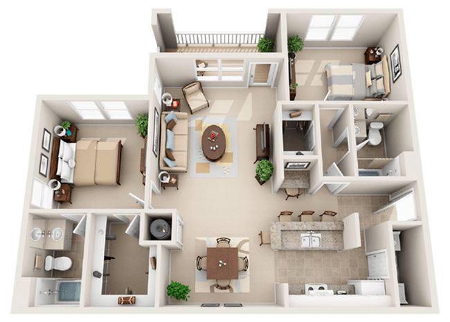 Floorplan - The Arbor Walk Apartments