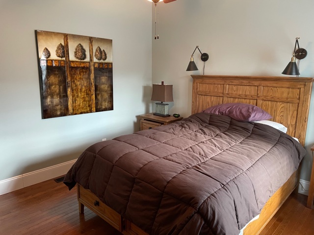 queen bed and a walk in closit - 10 E Washington St