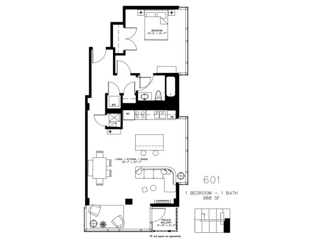 1 Bed 1 Bath - 1241 N. Milwaukee